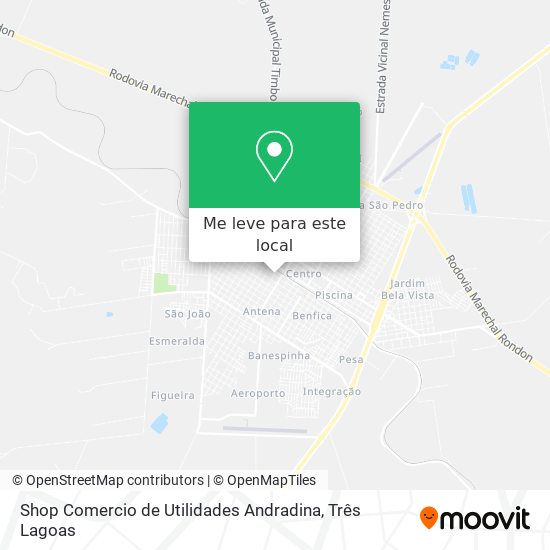 Shop Comercio de Utilidades Andradina mapa