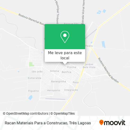 Racan Materiais Para a Construcao mapa