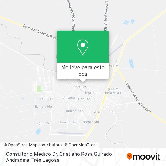 Consultório Médico Dr. Cristiano Rosa Guirado Andradina mapa