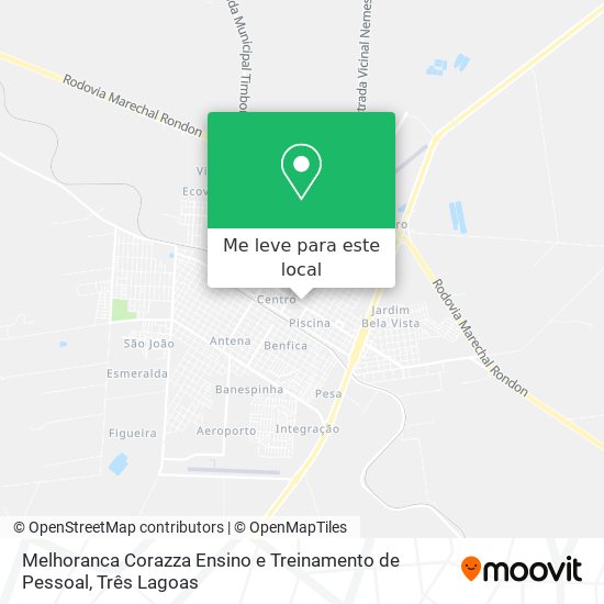 Melhoranca Corazza Ensino e Treinamento de Pessoal mapa