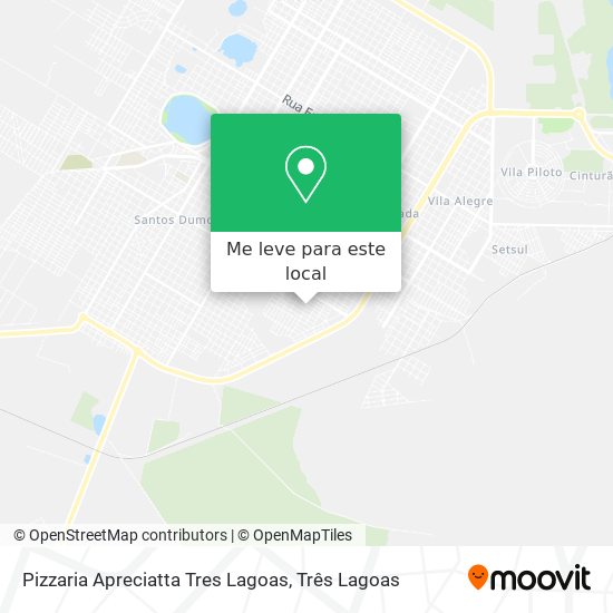 Pizzaria Apreciatta Tres Lagoas mapa