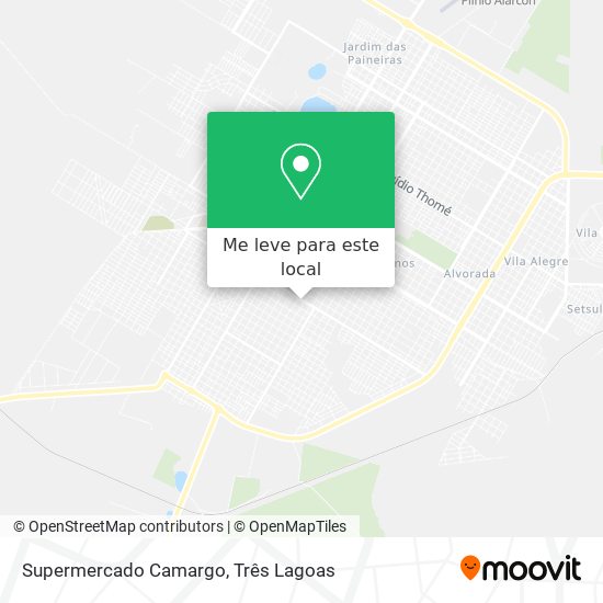 Supermercado Camargo mapa