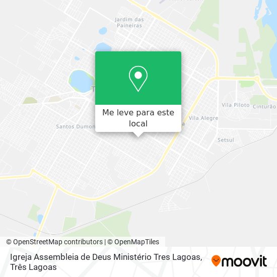 Igreja Assembleia de Deus Ministério Tres Lagoas mapa