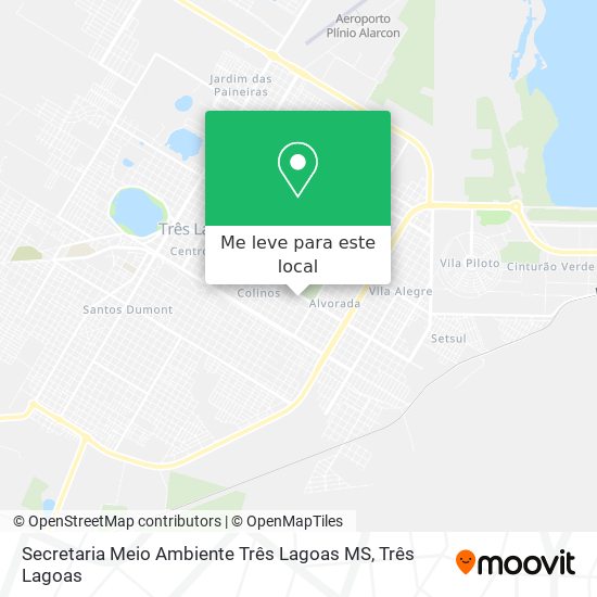 Secretaria Meio Ambiente Três Lagoas MS mapa