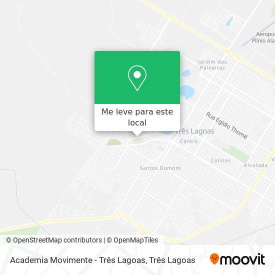 Academia Movimente - Três Lagoas mapa
