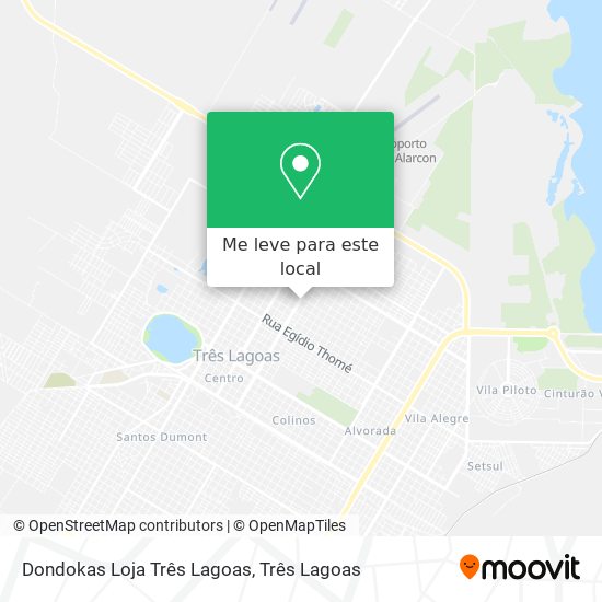 Dondokas Loja Três Lagoas mapa