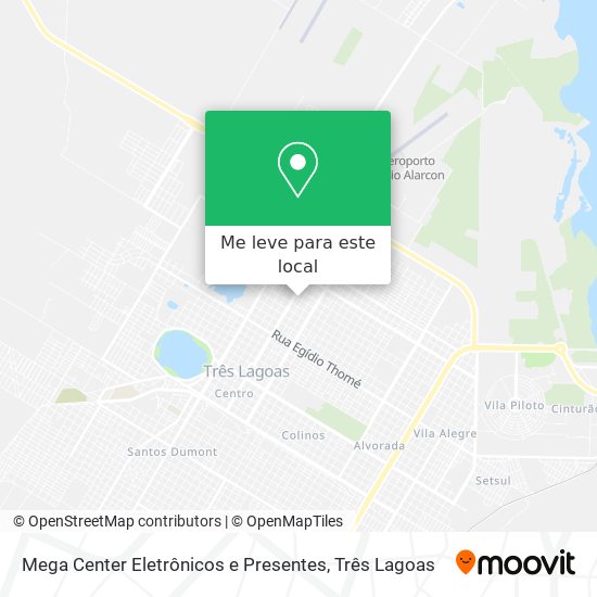 Mega Center Eletrônicos e Presentes mapa