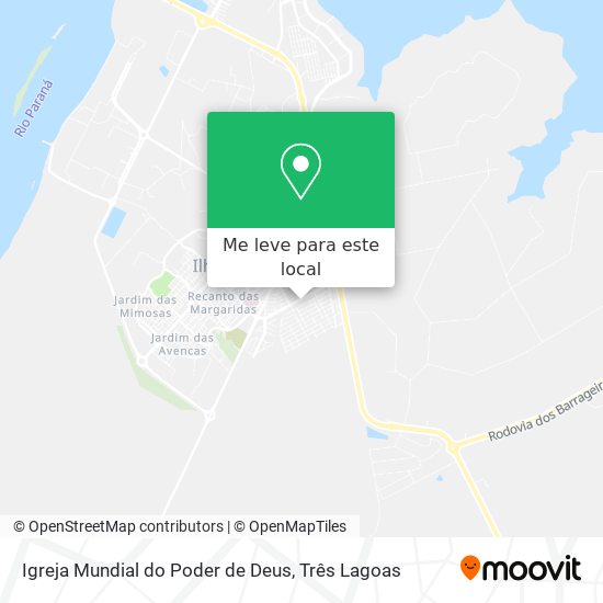 Igreja Mundial do Poder de Deus mapa