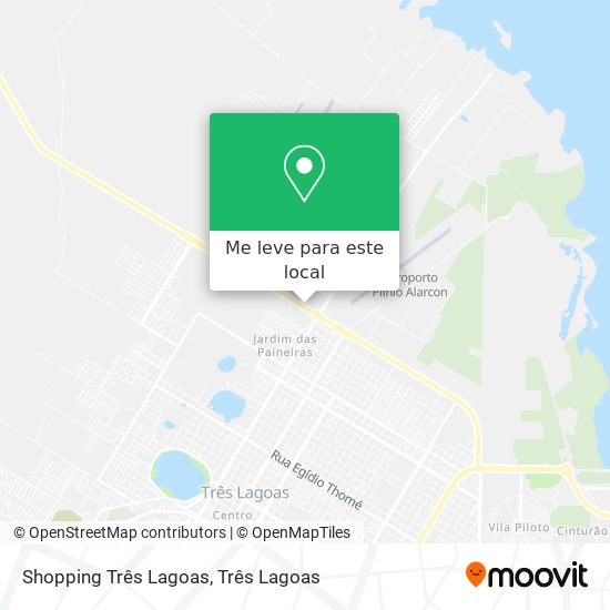 Shopping Três Lagoas mapa