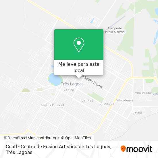 Ceatl - Centro de Ensino Artístico de Tês Lagoas mapa