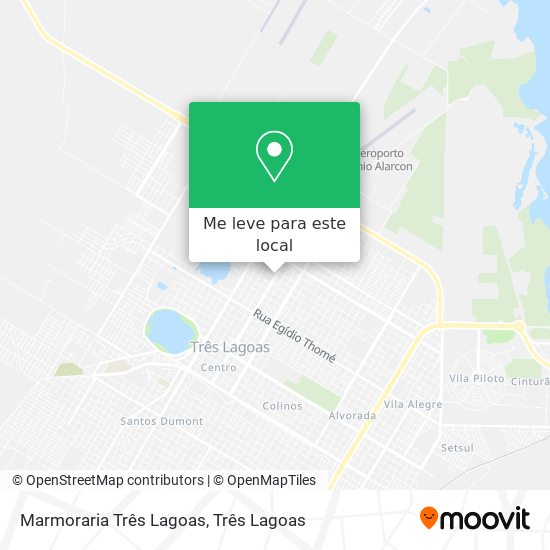 Marmoraria Três Lagoas mapa