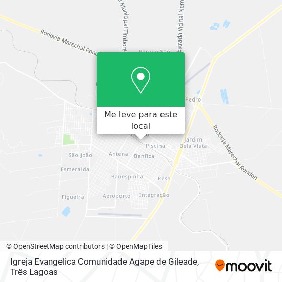 Igreja Evangelica Comunidade Agape de Gileade mapa