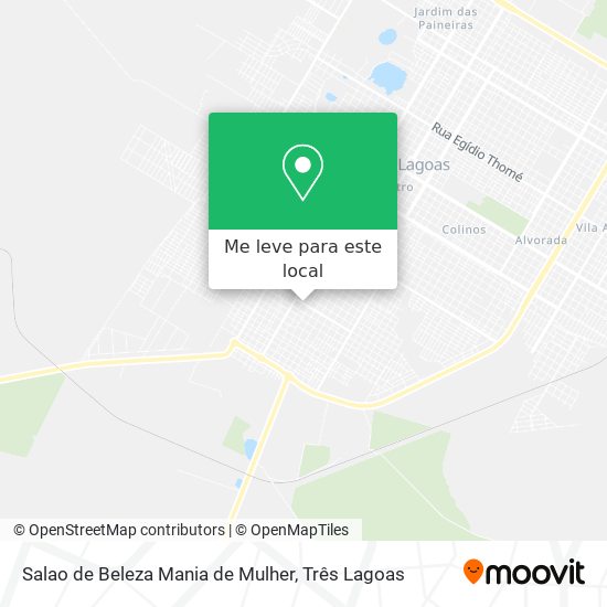 Salao de Beleza Mania de Mulher mapa