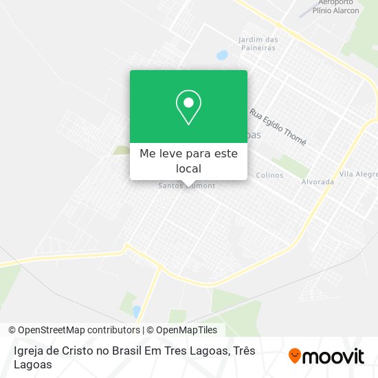 Igreja de Cristo no Brasil Em Tres Lagoas mapa