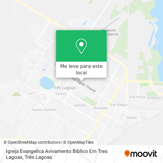 Igreja Evangelica Avivamento Biblico Em Tres Lagoas mapa