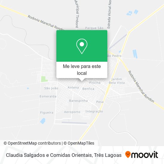 Claudia Salgados e Comidas Orientais mapa