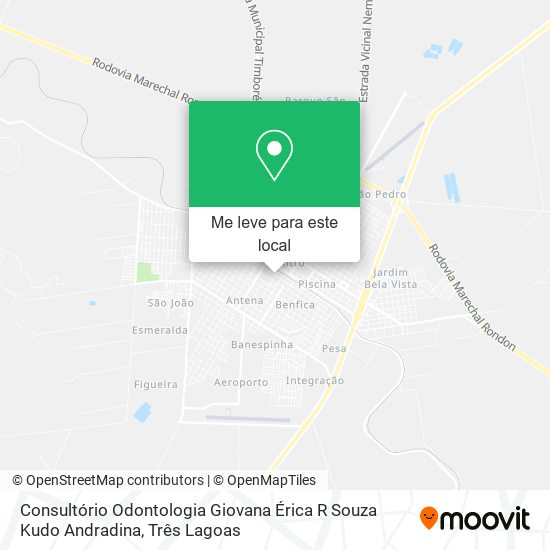 Consultório Odontologia Giovana Érica R Souza Kudo Andradina mapa