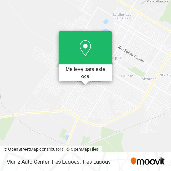 Muniz Auto Center Tres Lagoas mapa