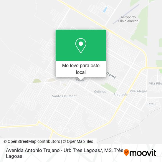 Avenida Antonio Trajano - Urb Tres Lagoas / , MS mapa