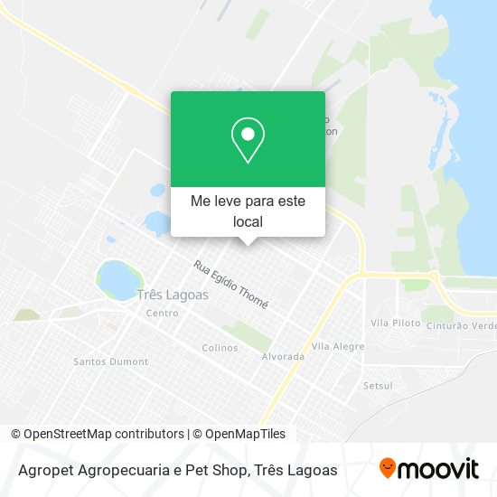 Agropet Agropecuaria e Pet Shop mapa