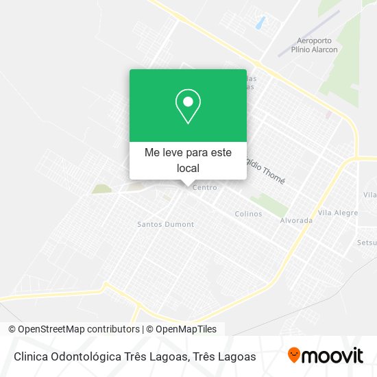 Clinica Odontológica Três Lagoas mapa