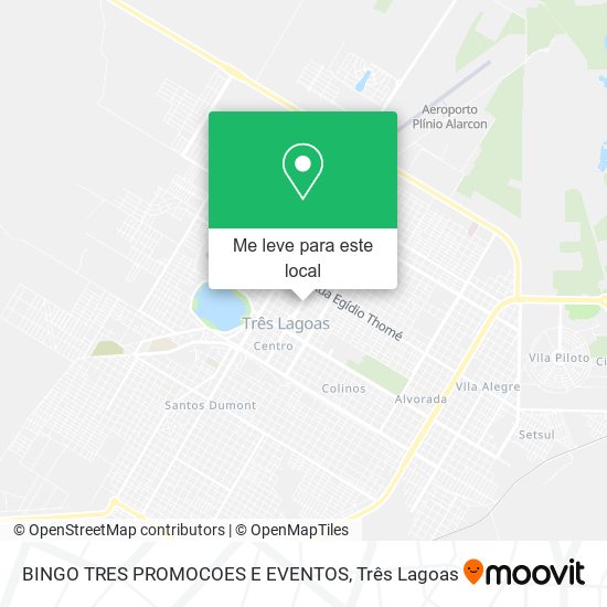 BINGO TRES PROMOCOES E EVENTOS mapa