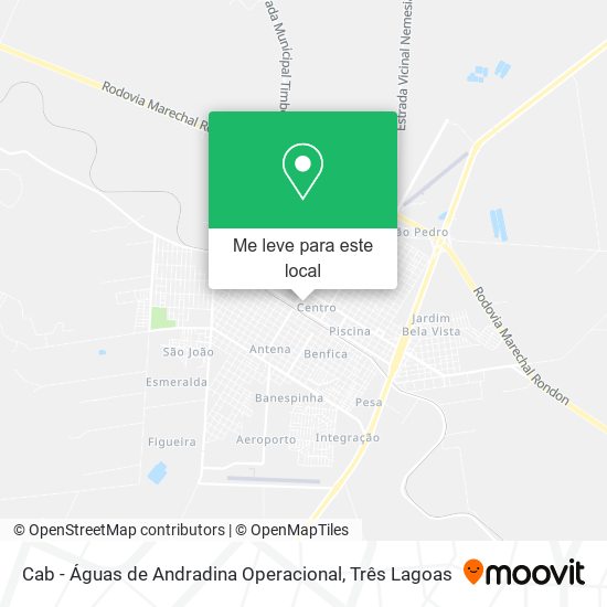 Cab - Águas de Andradina Operacional mapa