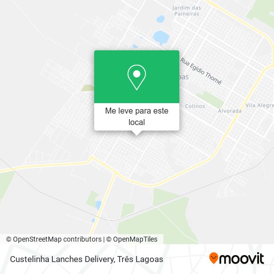 Custelinha Lanches Delivery mapa