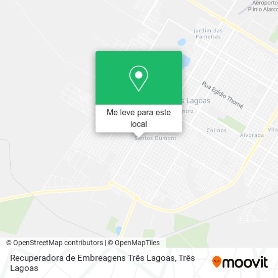 Recuperadora de Embreagens Três Lagoas mapa