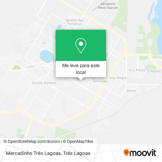 Mercadinho Três Lagoas mapa