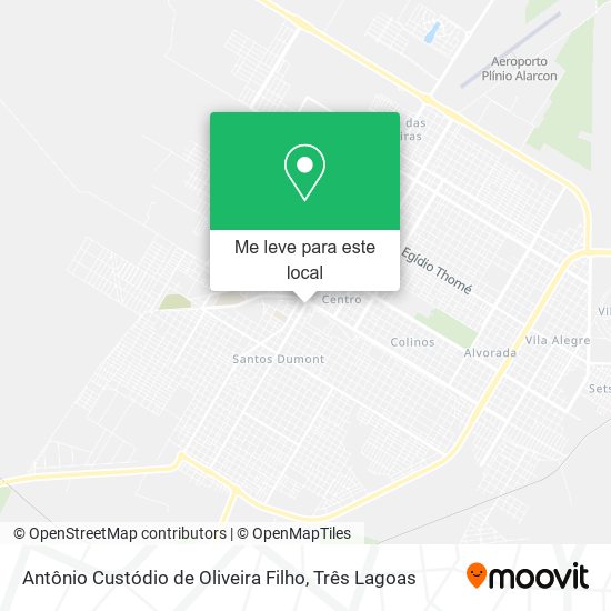 Antônio Custódio de Oliveira Filho mapa