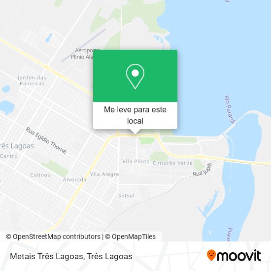 Metais Três Lagoas mapa