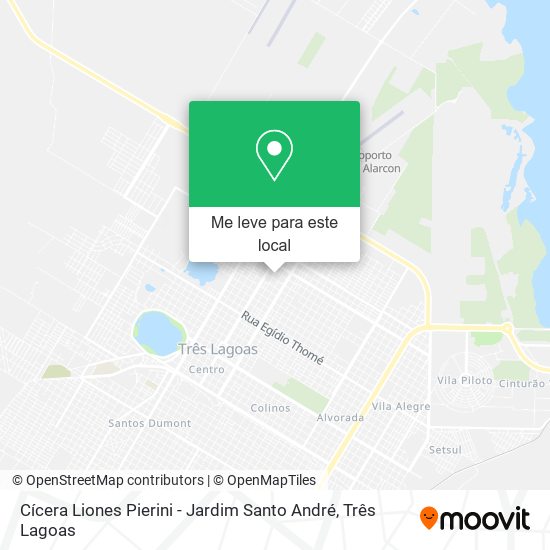 Cícera Liones Pierini - Jardim Santo André mapa