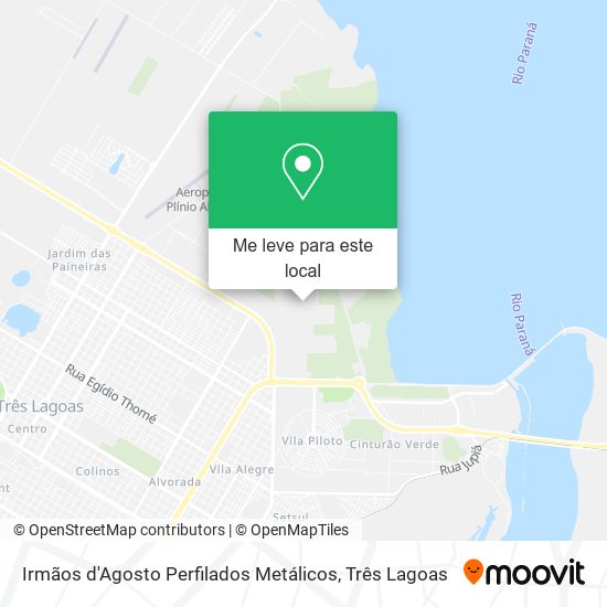 Irmãos d'Agosto Perfilados Metálicos mapa