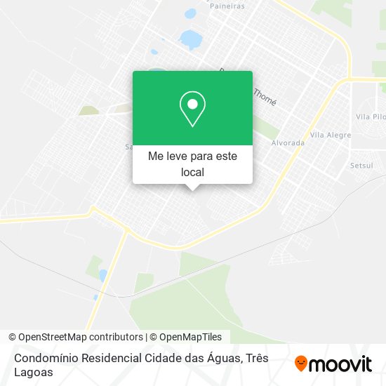 Condomínio Residencial Cidade das Águas mapa