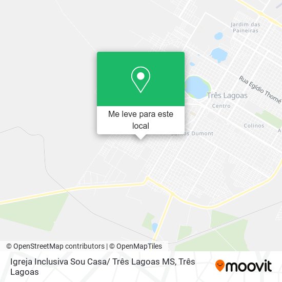Igreja Inclusiva Sou Casa/ Três Lagoas MS mapa