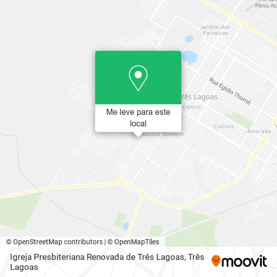 Igreja Presbiteriana Renovada de Três Lagoas mapa