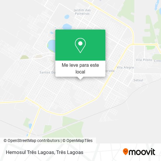 Hemosul Três Lagoas mapa