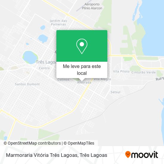 Marmoraria Vitória Três Lagoas mapa
