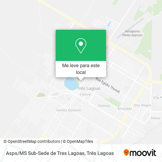 Asps / MS Sub-Sede de Tres Lagoas mapa