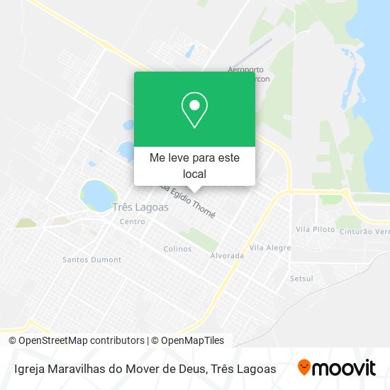 Igreja Maravilhas do Mover de Deus mapa