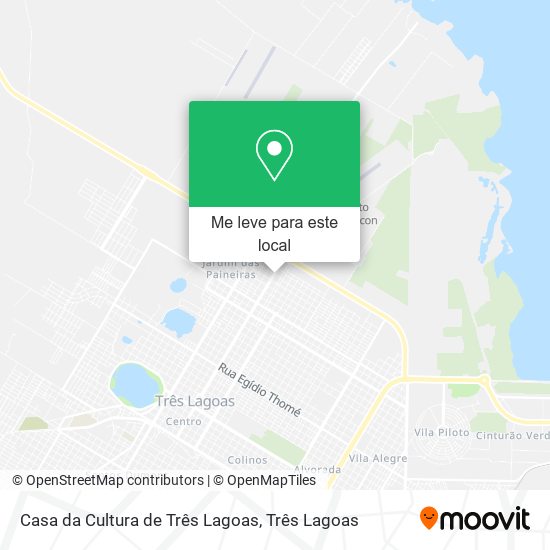 Casa da Cultura de Três Lagoas mapa