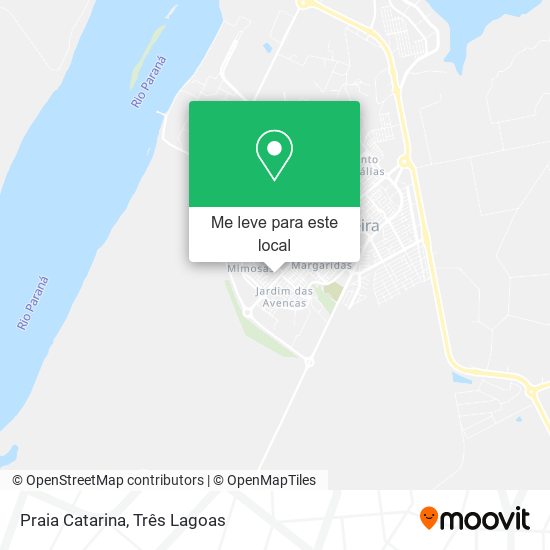 Praia Catarina mapa