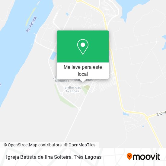 Igreja Batista de Ilha Solteira mapa
