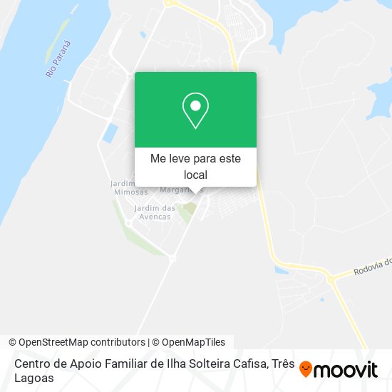 Centro de Apoio Familiar de Ilha Solteira Cafisa mapa