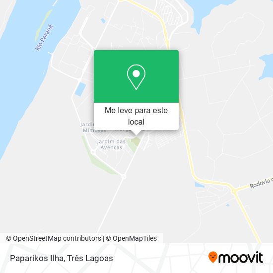 Paparikos Ilha mapa
