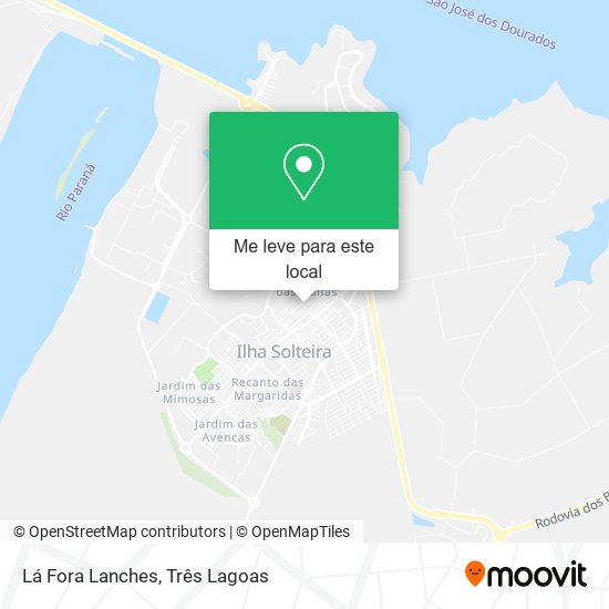 Lá Fora Lanches mapa