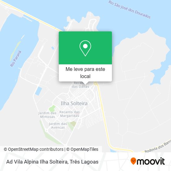 Ad Vila Alpina Ilha Solteira mapa