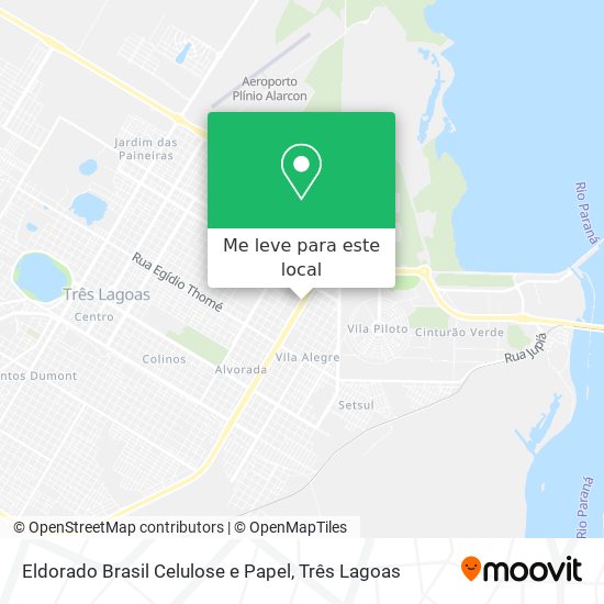 Eldorado Brasil Celulose e Papel mapa