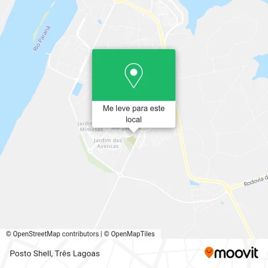 Posto Shell mapa